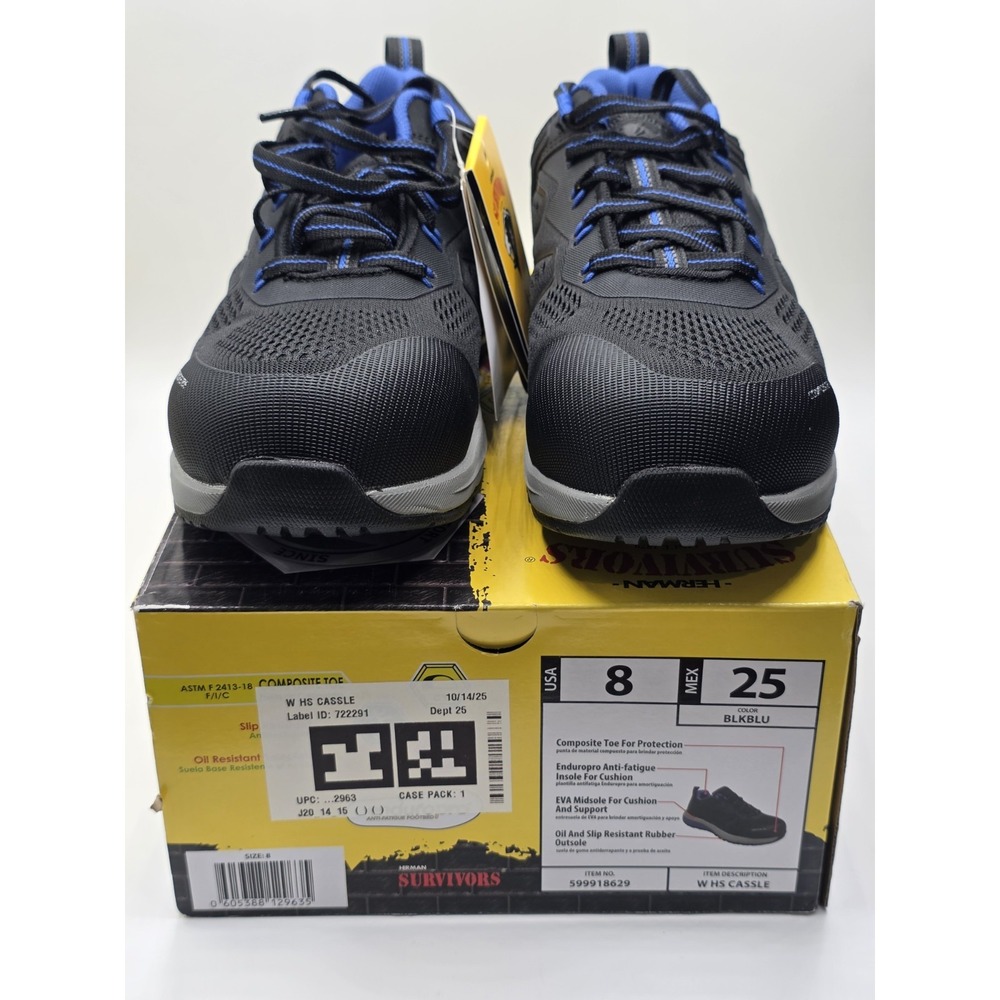 Herman Survivors Men's Cassle Composite ToeSlip ResistantWork Shoes Sz 8-8.5-9.5